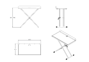 VONYX DBE100 - Ecran DJ pliable, 1 m, table intégrée, avec lycra noir