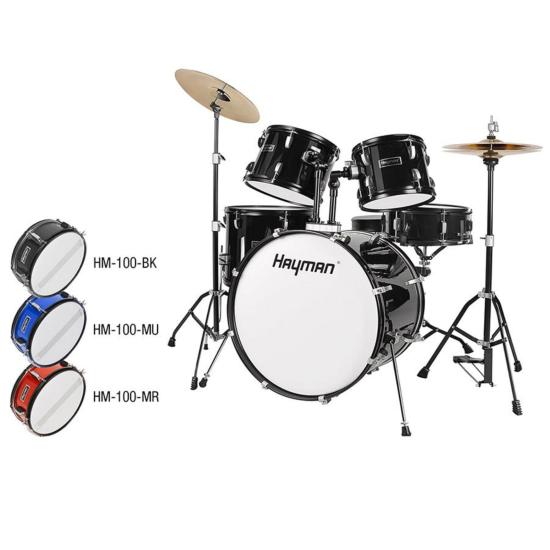 HAYMAN HM-100-BK  - Batterie acoustics - 5 pièces drum kit
