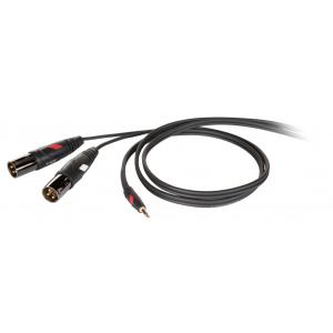 DH DHG595LU18 - cable serie pro Fiche 3.5mm - 2 x XLR Male