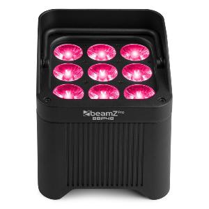 BEAMZ BBP48 - PAR à LED sur batterie, 9 x 12W 6-en-1, IP65, WDMX