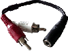 ADAPTATEUR Jack 3.5 femelle stéréo vers 2 RCA males