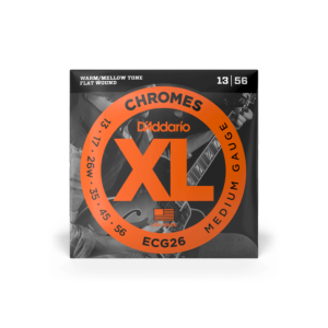 D'ADDARIO - Cordes à filet plat pour guitare électrique D'Addario Chromes ECG26