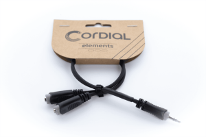 CORDIAL ECL EY0.3WYY - Mini-Jack / Jack - Fiche 3,5mm stéréo / 2x 3,5mm fem. st