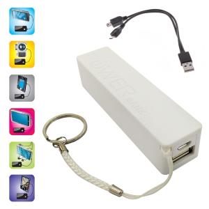 Power Bank 1800 mAh Blanche - Chargeur smartphone sur batterie