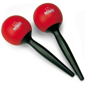 NINO PERCUSSION - MARACAS NINO PLASTIQUE RONDS ROUGE