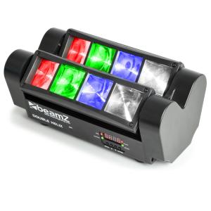 BeamZ MHL820 - Jeu de lumière double HELIX 8X LEDS 3W RGBW DMX