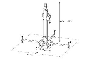 FENIX Pied de levage MEGARA 230 - 230kg - 5.30m