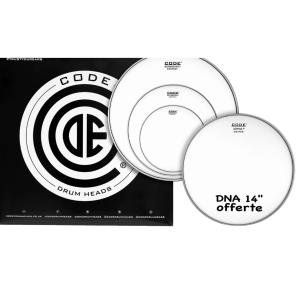 CODE DRUMHEADS PCO TPGENCTDR - Tom - Sablée Rock 10" 12" 16" + 14" DNA