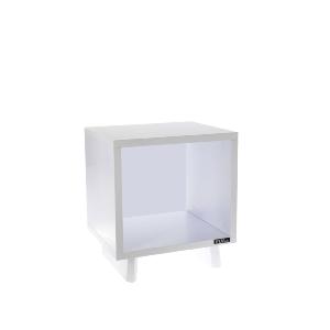 ENOVA VINYLE LOVER CUBE WH - Meuble Hifi blanc