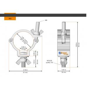 GLOBAL TRUSS 812 - collier 49-51mm 100 kg