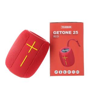 YOURBAN GETONE 25 RED - Enceinte Nomade Bluetooth Compacte - Couleur Rouge