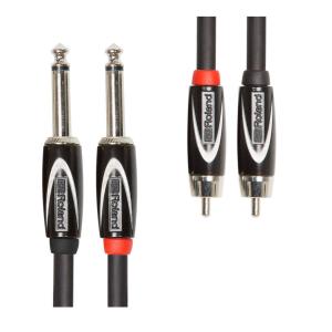 ROLAND RCC-15-2R28 - CABLE 2  RCA/M vers 2 x jack 6.35 MONO - 4.5M