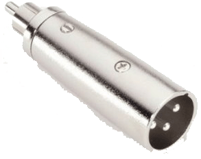 Adaptateur XLR mâle vers RCA mâle