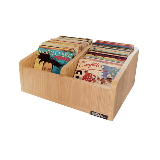 ENOVA VINYLE BAC 45T SWE - Meuble bois pour vinyles 45 tours