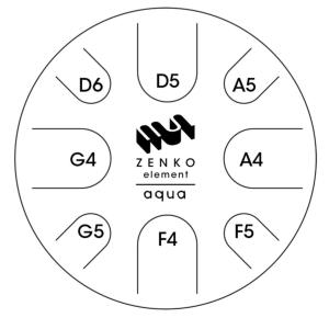 METAL SOUNDS ZENKO ELEMENT - Steel tongue drum - aqua