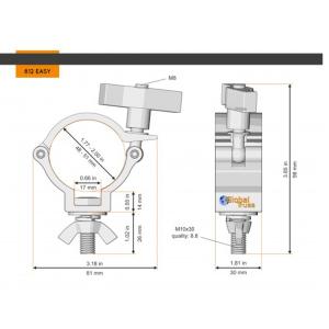 GLOBAT TRUSS 812EASY-B - collier 49-51mm 100 kg easy black