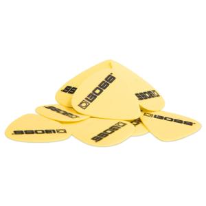 BOSS - BPK-12-D73 - Pack de 12 médiators medium 0.73mm en Derlin - Jaune