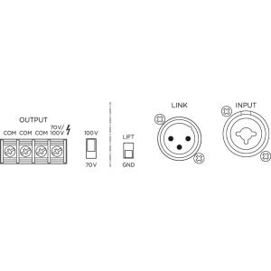 MONACOR PA-924S - Amplificateur public adress, 240 W, 100 V, ampli de puissance