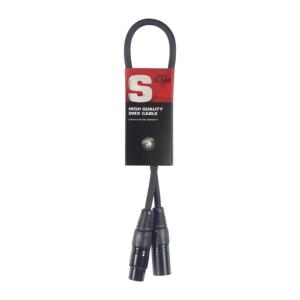 STAGG SDX0.5-3 - Câble DMX, XLR/XLR (m/f), 50 cm