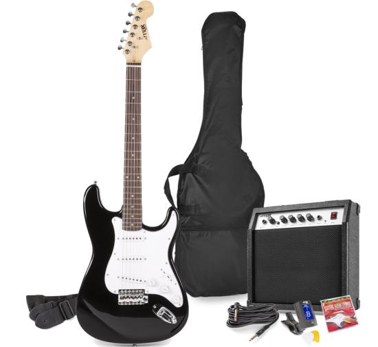 MAX GIGKIT PACK NOIR ST - PACK GUITARE ÉLECTRIQUE, MODÈLE STRATOCASTER