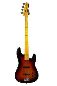 MARBASS MB GV 4 GLOXY 3-TONE SUNBURST CR MP - BASSE ACTIVE 4 CORDES