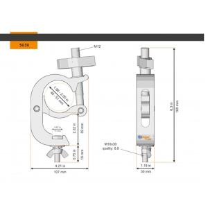 GLOBAL TRUSS 5030-B - collier selflock clamp 48-51/31/250kg "black"