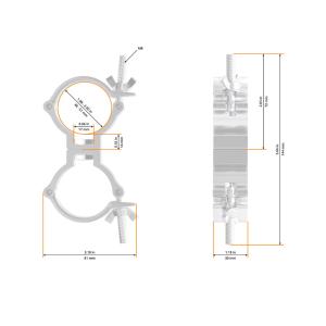 GLOBAL TRUSS 5032-2B - Swivel Coupler Small 48-51/30/100kg stage black