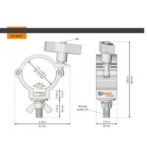 GLOBAL TRUSS 812EASY - collier 49-51mm 100kg easy