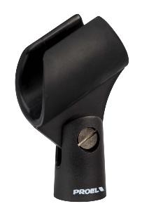 Proel APM25 - Pince micro en ABS, Ø 31 - 35 mm, double filetage 3/8" et 5/8"