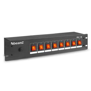 BeamZ PS08S - Dispatch rackable, 8 interrupteurs, schuko