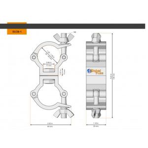 GLOBAL TRUSS 5038-1 - collier double 32-35mm