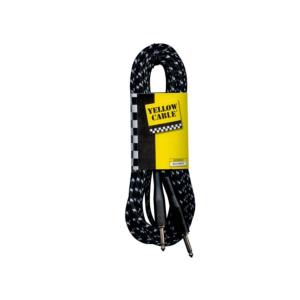 YELLOW CABLE - ECO G66DG - Jack/Jack gaine tressée gris/noire - Longueur 6m