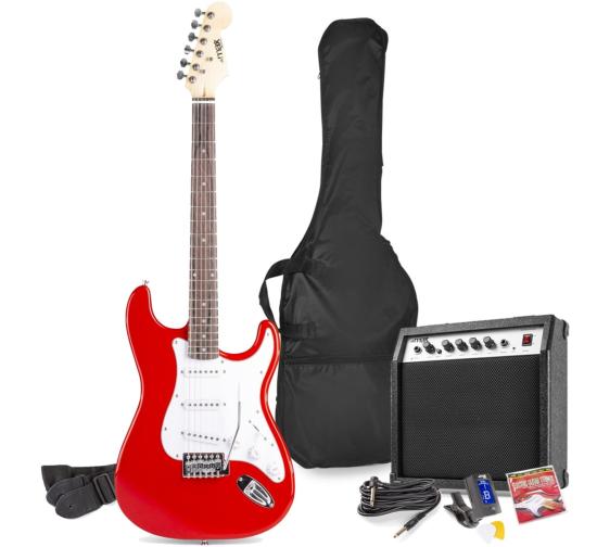 MAX GIGKIT PACK ROUGE-2 - PACK GUITARE ÉLECTRIQUE GIGKIT ROUGE