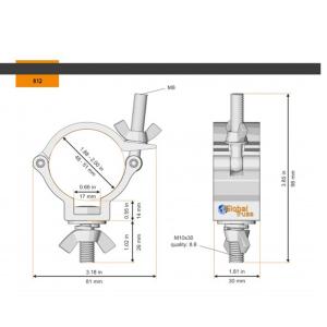 GLOBAL TRUSS 812-B - Collier 49-51mm 100 kg "stage black"