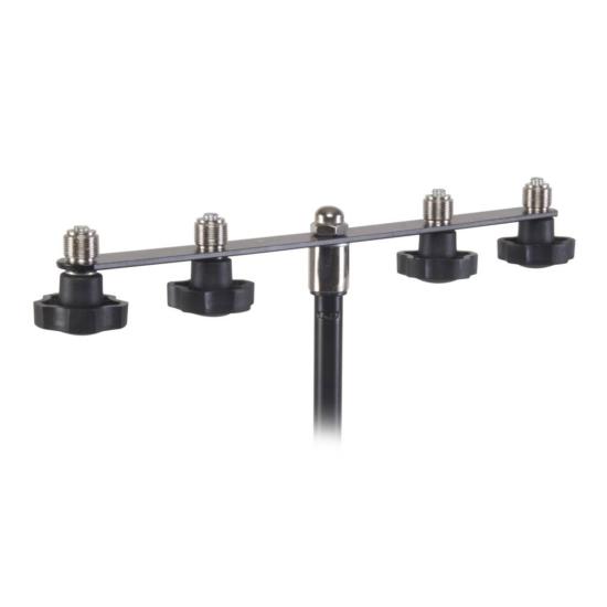 PROEL APM74 - Barre en acier avec connexion pour 4 supports de microphone.