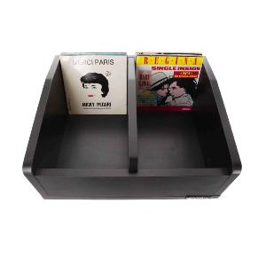 ENOVA VINYLE BAC 45T BL - Meuble noir pour vinyles 45 tours