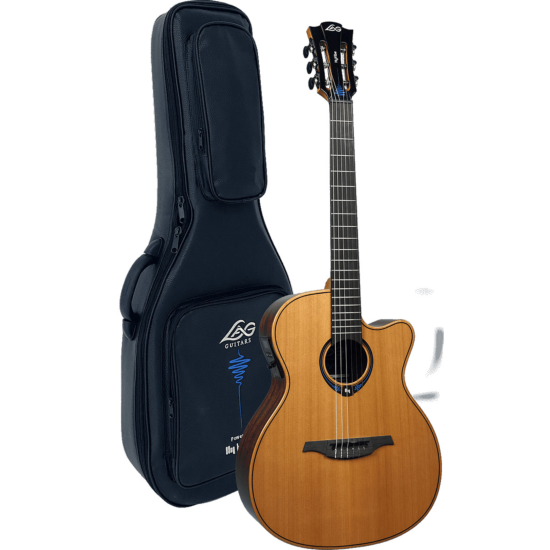 LAG GLH TNHV15ACE - Guitare classique Nylon HyVibe 15 Auditorium cut