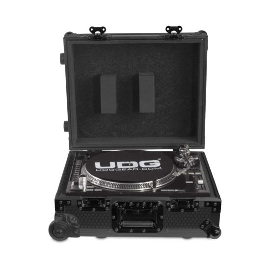 UDG U 91029 BL2 - Flight-case black avec trolley pour platines vinyles