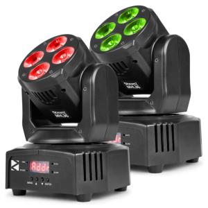 BeamZ MHL36 - Lyre wash à led, 4x9w 4-en-1  RGBW, set de deux dans une valise