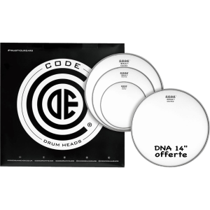 CODE DRUMHEADS PCO TPDNACTDF - Tom - Sablée Fusion 10" 12" 14" + 14" DNA