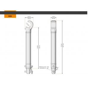 GLOBAL TRUSS 5054 -GRIFFE À VÉROUILLAGE AUTOMATIQUE & DEMI CONNECTEUR MÂLE 330MM