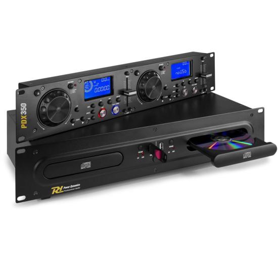 POWER DYNAMICS PDX350 - Lecteur CD, Double CD/MP3/USB Rackable