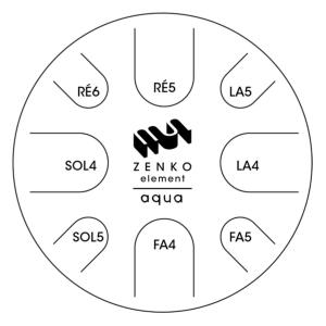 METAL SOUNDS ZENKO ELEMENT - Steel tongue drum - aqua