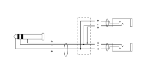 CORDIAL ECL EY0.3WYY - Mini-Jack / Jack - Fiche 3,5mm stéréo / 2x 3,5mm fem. st