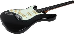 EKO GEE ST300-BLK-LH - ST 300 - Type Strat vintage - Black gaucher