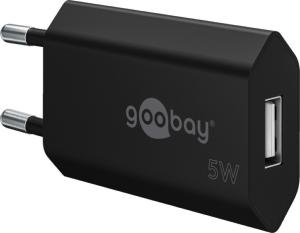 MONACOR PSS-1005USB/BK - ALIMENTATION À DÉCOUPAGE, 5 V= / 1 A, SORTIE USB