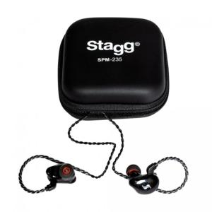STAGG SPM-235 BK - Ecouteurs haute résolution à isolation acoustique, noirs
