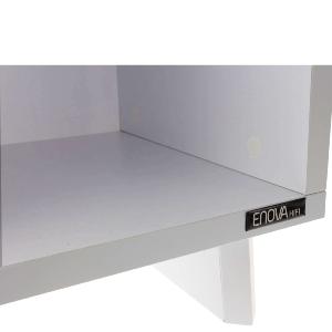 ENOVA VINYLE LOVER CUBE WH - Meuble Hifi blanc